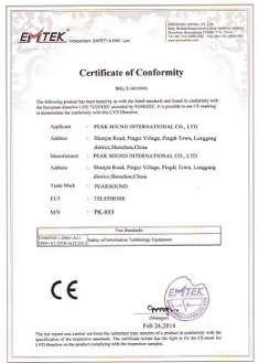 CE-LVD certificate
